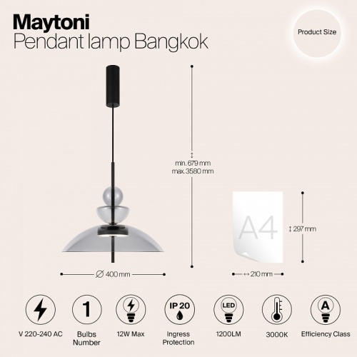 Подвесной светильник Maytoni Bangkok MOD185PL-L11B3K3 фото 4 Подвесной светильник Maytoni Bangkok MOD185PL-L11B3K3 фото 4
