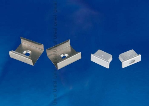 Набор заглушек и скоб для профиля Uniel UFE-N02 SILVER A POLYBAG UL-00000622 фото 2 Набор заглушек и скоб для профиля Uniel UFE-N02 SILVER A POLYBAG UL-00000622 фото 2