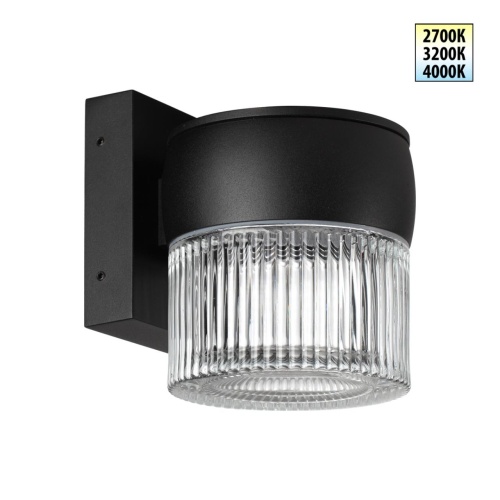 NOVOTECH 359717 STREET NT25 718 черный Светильник ландшафтный с переключателем цв. температуры IP65 LED 8W 100-240V 2700К/3200К/4000К ESTIMA