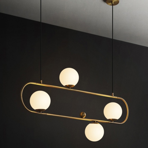 Подвесной реечный светильник HOOP L120 Bronze фото 11
