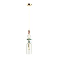 ODEON LIGHT EXCLUSIVE 4855/1 CLASSIC ODL_EX22 137 золото/раноцветн./керамика/стекло Подвес E14 1*40W 4855/1 BIZET
