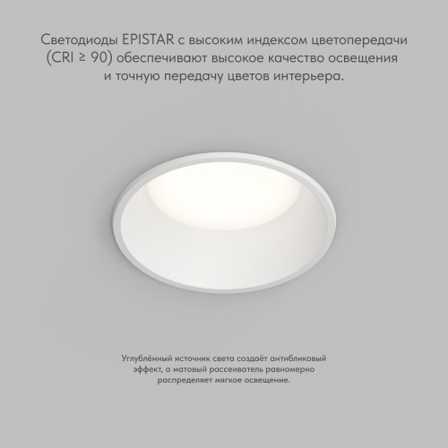 Встраиваемый светильник Denkirs TRIM DK2450-WH фото 3 Встраиваемый светильник Denkirs TRIM DK2450-WH фото 3