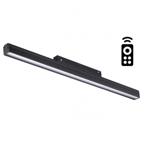 358620 SHINO NT21 064 черный Трековый низковольтный св-к диммируемый с ДУ, со сменой цв.температуры IP20 LED 3000~6500К 24W 48V FLUM
