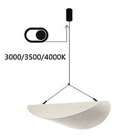 ODEON LIGHT 7067/36L L-VISION ODL25 191 Подвесной светильник металл/нетканный шелк/черн IP20 LED 30W 3000/3500/4000K 220V SILK