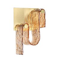 ODEON LIGHT 5105/11WL L-VISION ODL26 547 брашинг/янтарный металл/стекло Настенный светильник LED x 11W 4000K FLOW