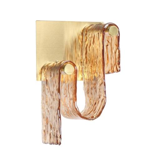 ODEON LIGHT 5105/11WL L-VISION ODL26 547 брашинг/янтарный металл/стекло Настенный светильник LED x 11W 4000K FLOW