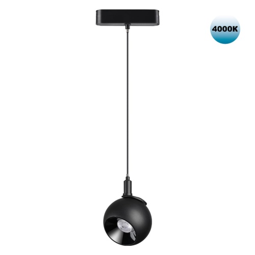 NOVOTECH 359098 SHINO NT23 190 черный Трековый светильник для низков. шинопровода IP20 LED 4000K 12W 48V 960Лм SMAL