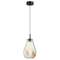 ODEON LIGHT 5098/4LB PENDANT ODL25 365 черный/бензиновый/металл/стекло Подвес LED 4W 4000K 388Лм NAVE