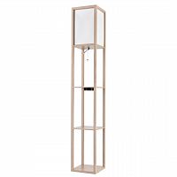 LUMION 8091/1F COMFI LN26 459 дерево/белый, дерево/текстиль Торшер Е27 1*60W 220V PRACTIC