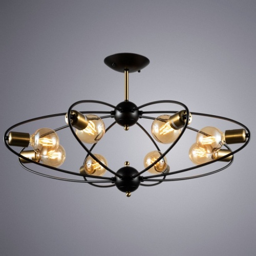 Люстра на штанге Arte Lamp Glasgow A1963PL-8BK фото 2