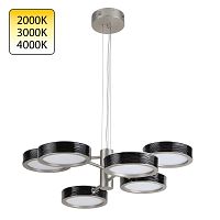 ODEON LIGHT EXCLUSIVE 5451/99LB L-VISION  ODL_EX26 черный/никель/металл/керамика/акрил Люстра LED 99W  2000К/3000K/4000K Rivera