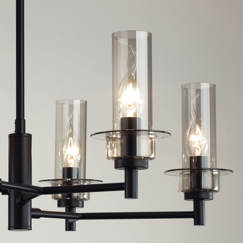 LUMION 6555/6C CLASSI LN26 099 черный/дымчатый/металл/стекло Люстра потолочная E14 6*40W 220V MADONNA фото 3