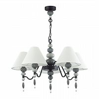 ODEON LIGHT EXCLUSIVE 4896/5 MODERN ODL_EX23 107 черный матов./серый/молочный металл/керамика/ткань Люстра E14 5*40W SOCHI