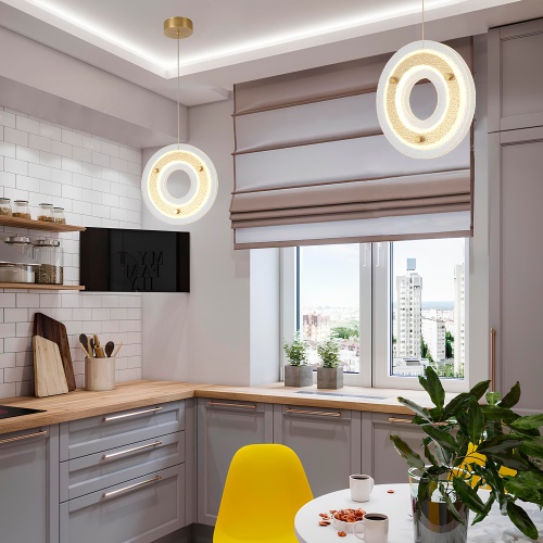 Светильник подвесной Crystal Lux DIEGO SP25W LED BRASS фото 3