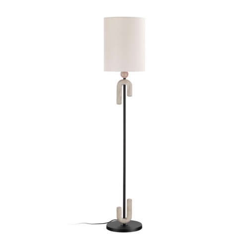 ODEON LIGHT EXCLUSIVE 5410/1F MODERN ODL_EX23 113 черный матовый/бежевый /металл/полирезин/ткань Торшер E27 1*60W BAGEL