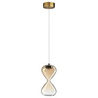 ODEON LIGHT 5093/4LA PENDANT ODL25 357 античн.бронза/янтарный градиент/прозрачн./металл/стекло Подвес LED 4W 4000K 388Лм GLESSI