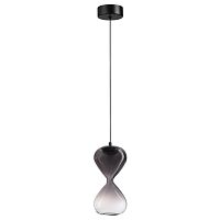 ODEON LIGHT 5092/4LA PENDANT ODL25 357 черный/дымчатый градиент/прозрачн./металл/стекло Подвес LED 4W 4000K 388Лм GLESSI