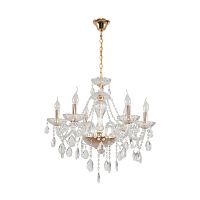 LUMION 8376/6 CLASSI LN26 088 золото/прозрачный, металл/хрусталь Люстра подвесная E14 6*40W 220V ALISSA