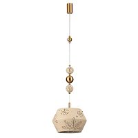 ODEON LIGHT EXCLUSIVE 5444/1A PENDANT ODL_EX26 031 бежевый/античная бронза/металл/керамика Подвес E27 1*40W KARELIA
