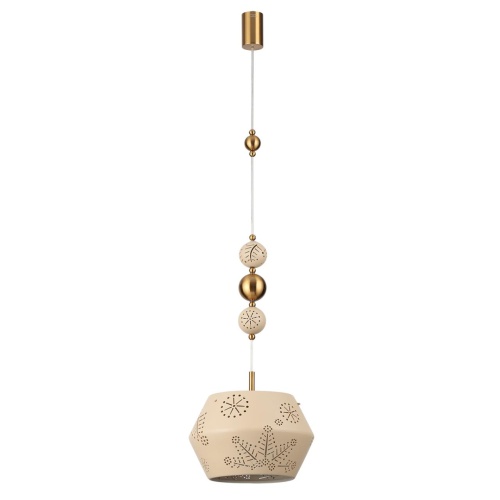 ODEON LIGHT EXCLUSIVE 5444/1A PENDANT ODL_EX26 031 бежевый/античная бронза/металл/керамика Подвес E27 1*40W KARELIA