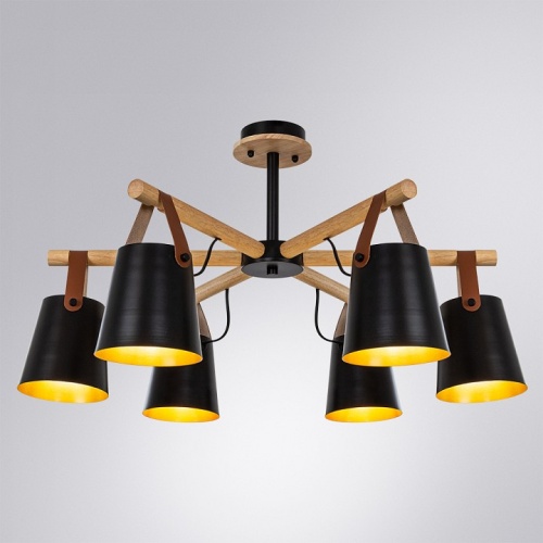 Потолочная люстра Arte Lamp THOMAS A7032PL-6BK фото 2 Потолочная люстра Arte Lamp THOMAS A7032PL-6BK фото 2