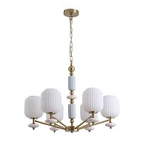 LUMION 8334/6 MODERNI LN26 033 бронза/белый, металл/керамика/стекло Люстра E27 6*40W 220V ALEGRA