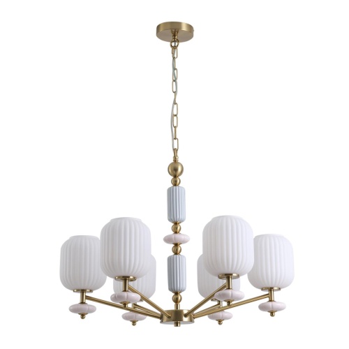 LUMION 8334/6 MODERNI LN26 033 бронза/белый, металл/керамика/стекло Люстра E27 6*40W 220V ALEGRA