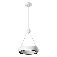 NOVOTECH 359395 OVER NT24 278 белый Светильник подвесной светодиодный, длина провода 2м IP20 LED 12W вниз/5W вверх 220V 1360Лм 3000K TURN