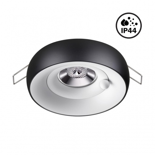 NOVOTECH 370798 SPOT NT21 597 белый/черный Светильник встраиваемый влагозащищенный IP44 GU10 50W 220V WATER