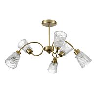 LUMION 8154/6C COMFI LN26 108 медный/прозрачный, металл/стекло Потолочный светильник Е14 6*40W 220V IMANA