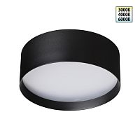 NOVOTECH 359599 OVER NT25 394 черный Светильник накладной светодиодный с переключ. цв. температуры IP20 LED 24W 220-240V 3000К\4000К\6000К ORBIS