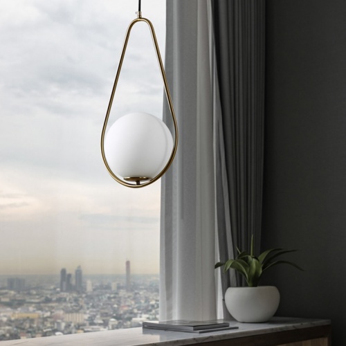 Подвесной светильник HOOP DROP Black фото 11