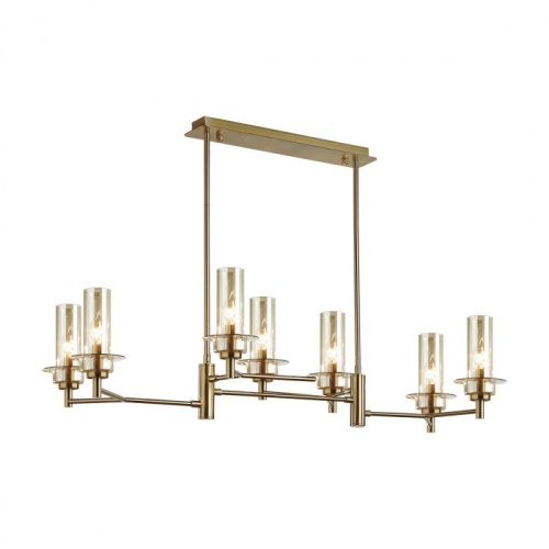 LUMION 6554/8C CLASSI LN25 000 бронза/коньячный/металл/стекло Люстра потолочная E14 8*40W 220V MADONNA фото 7