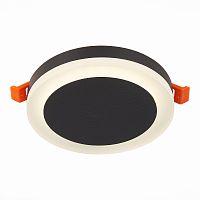 ST104.442.06 Светильник встраиваемый Черный LED 1*6W 4000K 468Lm Ra>80 120° IP20 D110xH20 170-240V