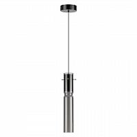 ODEON LIGHT 5058/5L PENDANT ODL24 385 черный/дымчатый/металл/стекло Подвес LED 5W 3000K SCROW