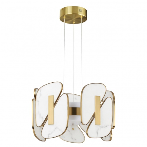 ODEON LIGHT EXCLUSIVE 6638/45L L-VISION ODL_EX24 087 металл/золотой/искусственный мрамор/акрил Подвесной светильник IP20 LED 45W 3000K 220V CHIARA