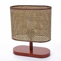 LUMION 8202/1T COUNTY LN26 512 кофейный/коричневый, дерево/текстиль Настольная лампа E27 1*60W 220V MADERANA