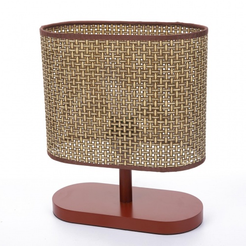 LUMION 8202/1T COUNTY LN26 512 кофейный/коричневый, дерево/текстиль Настольная лампа E27 1*60W 220V MADERANA