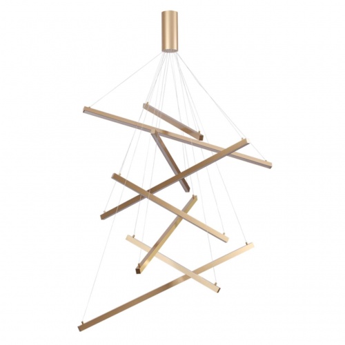 ODEON LIGHT 3860/96L L-VISION ODL19 309 золото Подвесной светильник LED 96W 5190Лм 3000К 220V COMETA