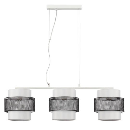 LUMION 8002/3A MODERNI LN25 000 белый, черный металл/металл, текстиль Подвес Е27 3*60W 220V ANIMAISA
