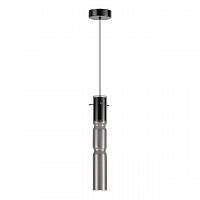 ODEON LIGHT 5059/5L PENDANT ODL24 385 черный/дымчатый/металл/стекло Подвес LED 5W 3000K SCROW
