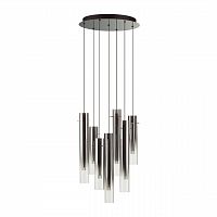 5061/32L PENDANT ODL24 000 черный/темн.хром/металл/стекло Люстра каскадная LED 7*4W 3000K SHINY
