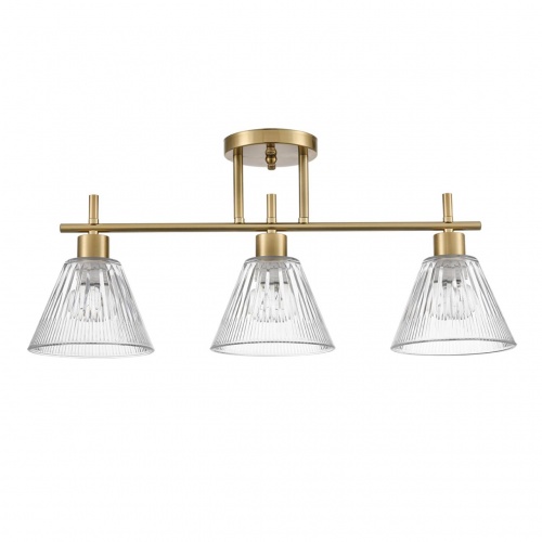 LUMION 8188/3C COMFI LN26 218 латунь/прозрачный, металл/стекло Потолочный светильник E27 3*60W 220V VIVIAN