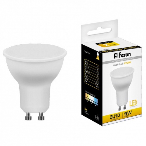 Лампа светодиодная Feron LB-560 GU10 9Вт 2700K 25842 Лампа светодиодная Feron LB-560 GU10 9Вт 2700K 25842