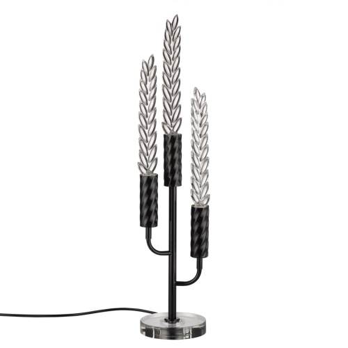 ODEON LIGHT EXCLUSIVE 5459/9TL L-VISION ODL_EX26 041 черный глянцевый/прозрачн./металл/стекло/хрустальное стекло Настольная лампа LED 9W (3*3W) 3000K 460Лм KOLOS