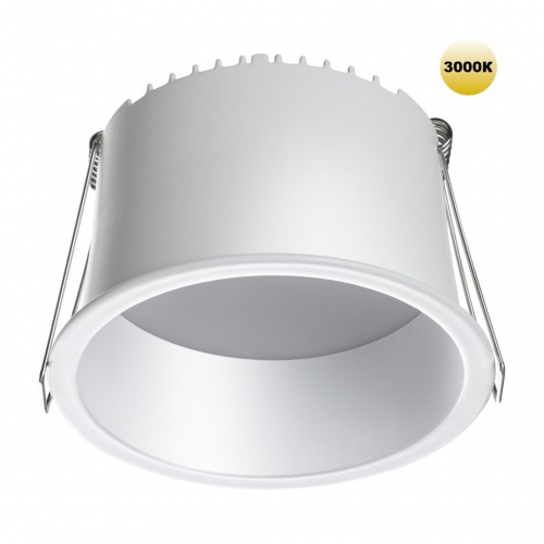 NOVOTECH 359236 SPOT NT23 536 белый Светильник встраиваемый светодиодный IP20 LED 12W 220V 840Лм 3000К TRAN