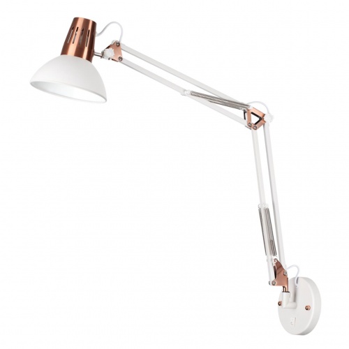 ODEON LIGHT 3344/1W MODERN ODL17 459 белый/медный Бра-трансформер с выключателем E27 60W 220V KAPAL