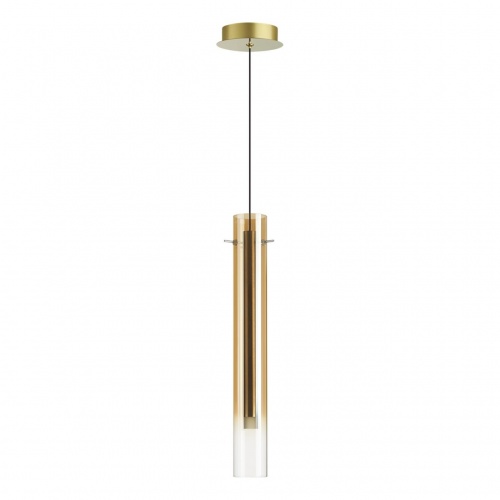 ODEON LIGHT 5061/5LB PENDANT ODL24 383 золотой/янтарный/металл/стекло Подвес LED 4W 3000K SHINY