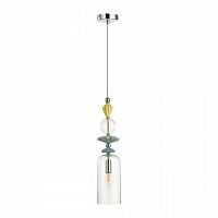 ODEON LIGHT EXCLUSIVE 4893/1 CLASSIC ODL_EX22 139 хром/раноцветн./керамика/стекло Подвес E14 1*40W 4893/1 BIZET