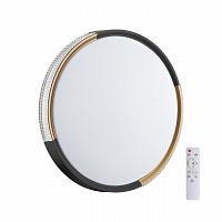 7629/EL PALE SN 184 Светильник пластик/черный/золотистый LED 72Вт 3000-6300K D490 IP43 пульт ДУ VELIO